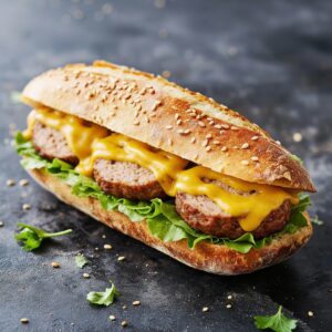 Gehaktbal koud met mosterd